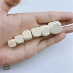 Dés en bois, couleur blanche, 10 unités