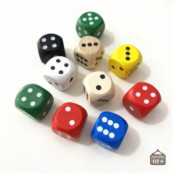 Ensemble de 10 dés en bois pour des heures de divertissement