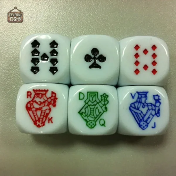 Dés en plastique, idéal pour parties de poker et jeux divers