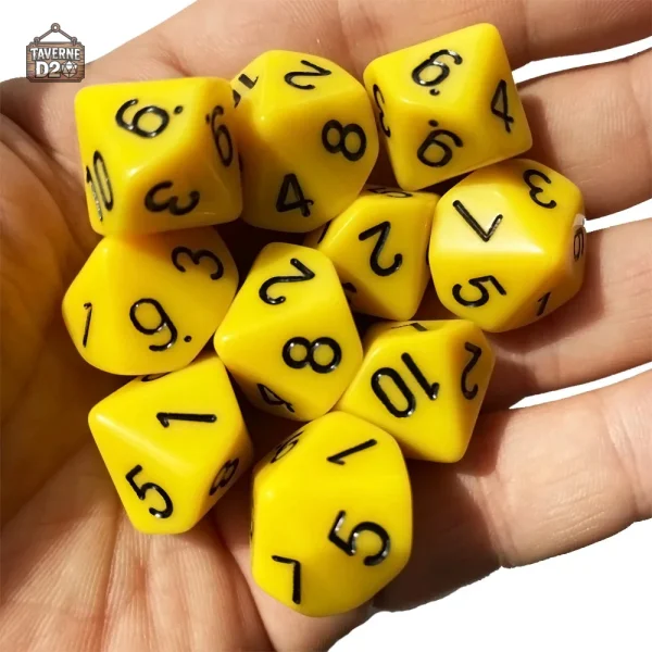 Lot de dés multicolores, 10 pièces pour tous