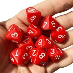 Dix dés en couleurs vives pour vos activités ludiques