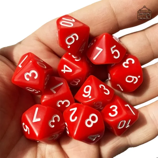Dix dés en couleurs vives pour vos activités ludiques