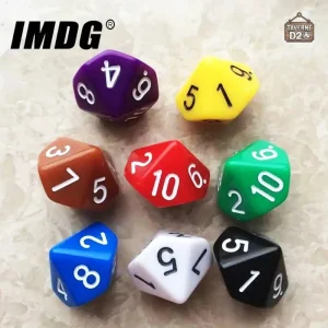 Dés colorés en lot de 10 pour amateurs de jeux