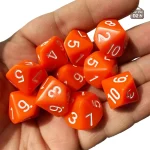 Lot de dés colorés, 10 pièces pour collectionneurs