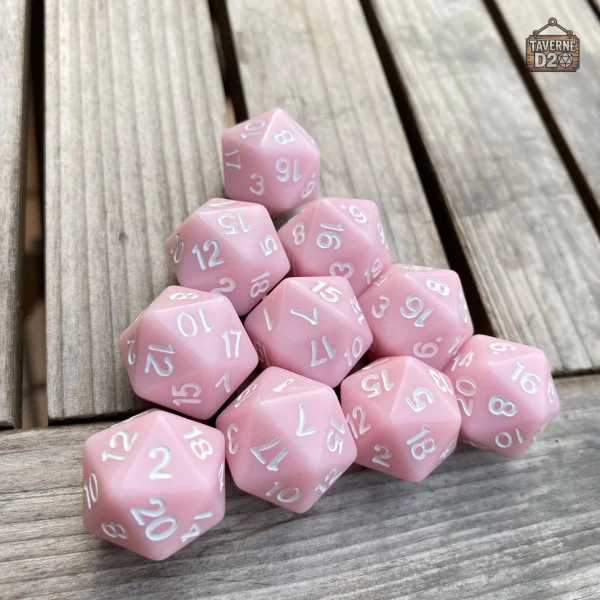 Pack de dés à 20 faces pour