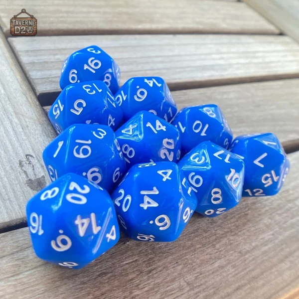 Ensemble de dés à 20 faces pour jeux de société