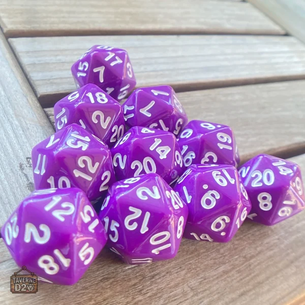 Dés pour jeux de rôle, ensemble de 10 dés à 20 faces