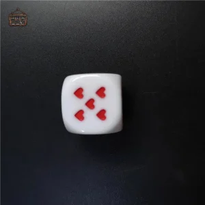 Dés D6 Cœurs en ensemble de 10 pièces colorées