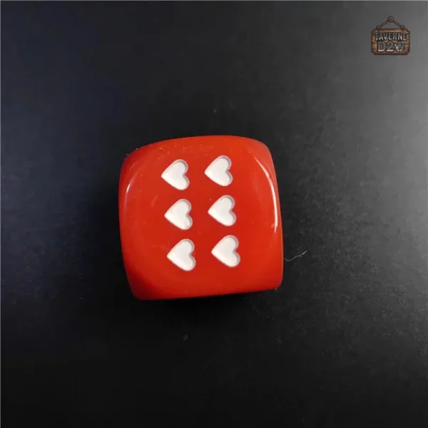 Ensemble de 10 dés D6 Cœurs pour joueurs passionnés