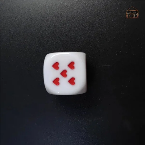 Collection de 10 dés D6 Cœurs pour diverses activités