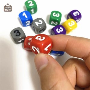 Dés en résine colorés, ensemble de 10D6