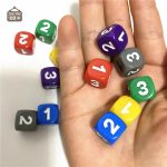Lot de dés colorés, 10D6 en résine