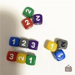 Dés 10D6 colorés, jeu de dés en résine