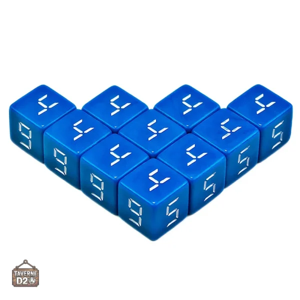 Dés 6 chiffres pour jeux de rôle, ensemble de 10