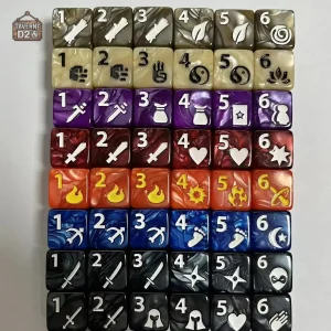 Dés en résine 10D6 pour Donjons et Dragons