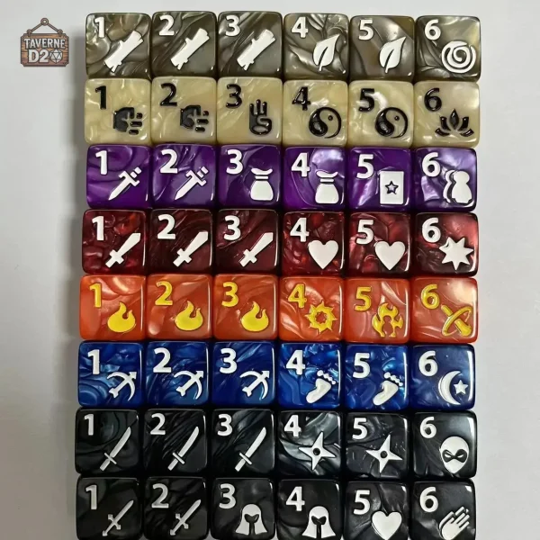Dés en résine 10D6 pour Donjons et Dragons