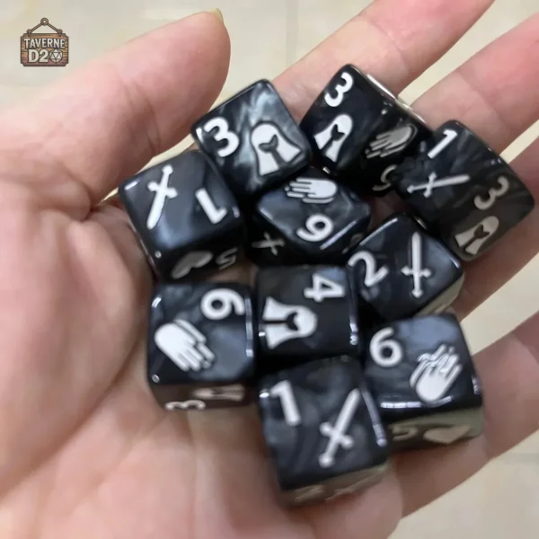 Dés en résine pour collectionneurs et joueurs D&D