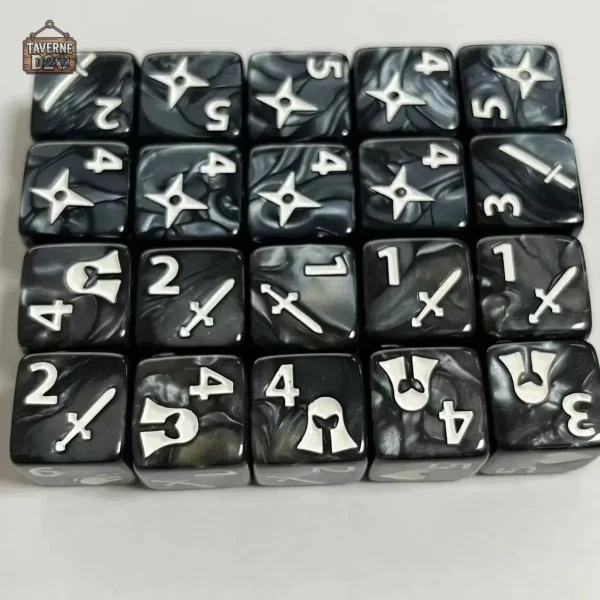 Dés polyédriques en résine pour jeux de rôle