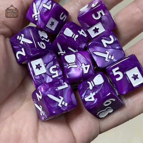 Dés 10 faces en résine pour RPG