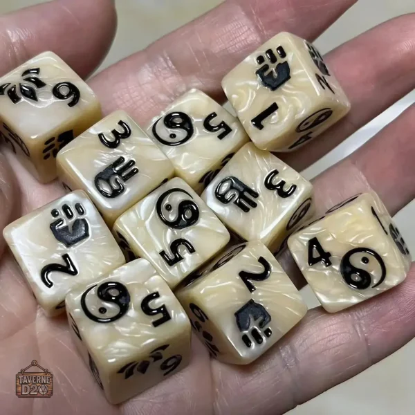 10D6 résine pour joueurs de Donjons et Dragons