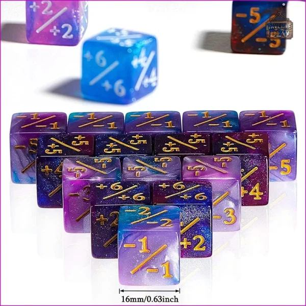 10d6-galaxie-1 D6 Galaxie dés - lot de 10 dés colorés