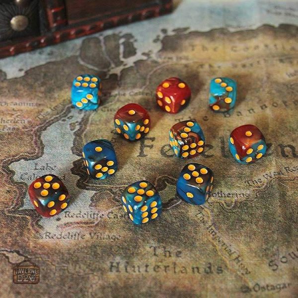 Dés à 6 faces colorés, idéal pour les jeux de rôle