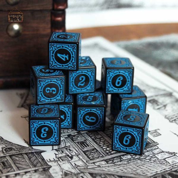 Dés à 6 faces en mosaïque pour jeux de société