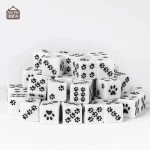 Dés en résine en forme de pattes de chat, modèle D6