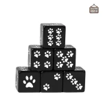 Set de 10 dés résine, design pattes de chat