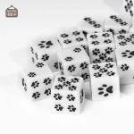 Dés D6 avec motif de pattes de chat, collection unique