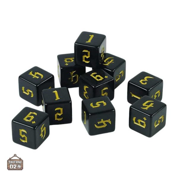 Dés unis à six faces pour jeux de société