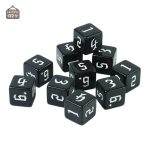 Jeux de dés à six faces, ensemble de 10