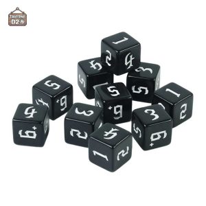Jeux de dés à six faces, ensemble de 10