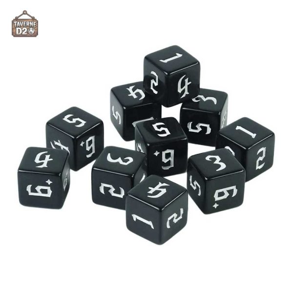 Jeux de dés à six faces, ensemble de 10