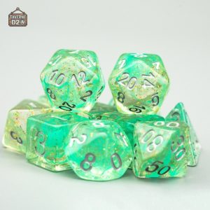 Dés de jeu scintillants pour jeux de rôle