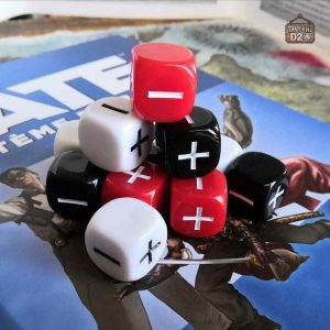 Lot de 12 dés Fate pour jeux de rôle Fudge