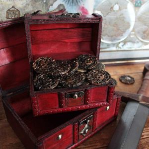 Coffres en bois pour rangement, style pirate