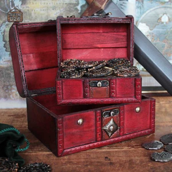 Coffres au trésor en bois, accessoires de décoration