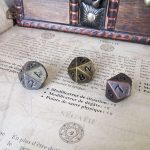 Jeux de dés en métal, 3 dés à 10 faces inclus