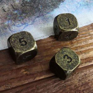 Dés métalliques, lot de 3 dés à 6 faces