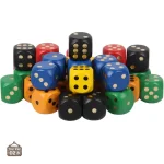 Gros dés en bois x5