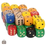 Gros dés en bois pour activités ludiques
