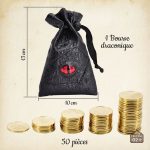 Trésor en métal et bourse dragon pour passionnés de jeux