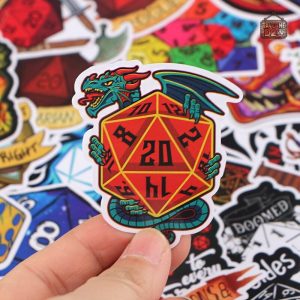 Stickers autocollants pour jeu de rôle, lot de 50