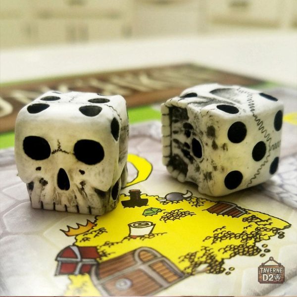 Dés à thème tête de mort, jeu de société amusant