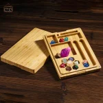 Boite à Dés en Bambou pour jeux de société