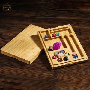 Boite à Dés en Bambou pour jeux de société