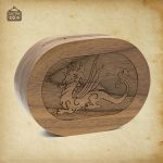 Boite à dés en bois - Dragon & Wyverne
