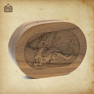 Boite à dés en bois - Dragon & Wyverne
