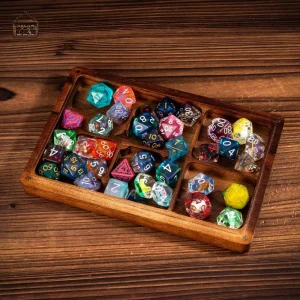 Accessoire de jeu en bois pour dés, design dragon